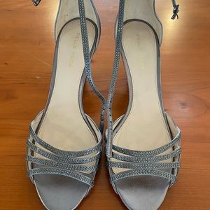 8.5 Pelle Moda silver rhinestone dress heels